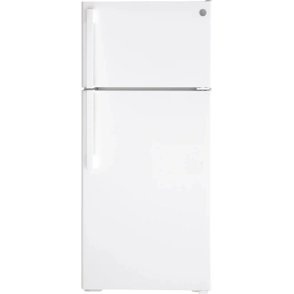 GE - ENERGY STAR® 16.6 Cu. Ft. Top-Freezer Refrigerator - GTE17DTNRWW