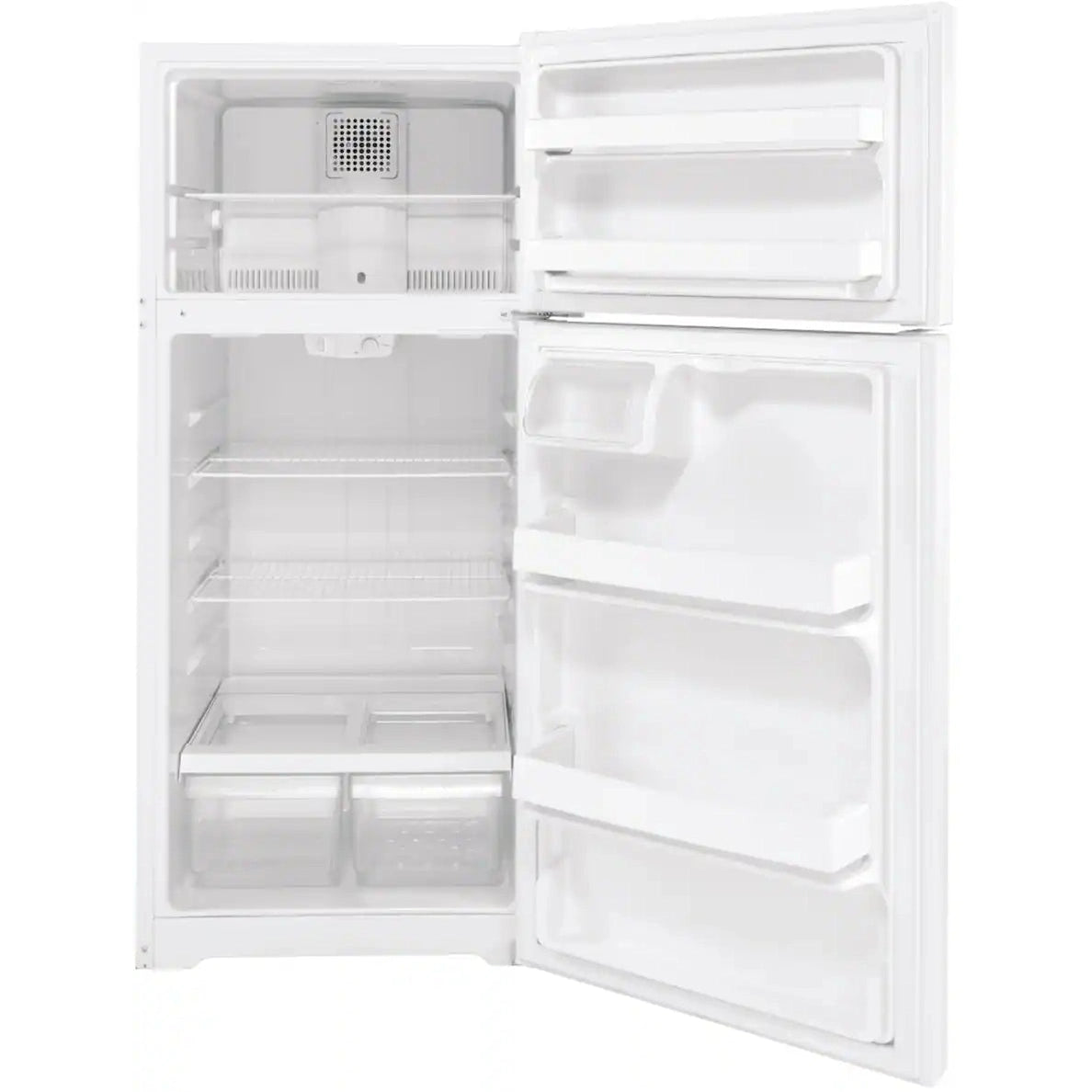 GE - ENERGY STAR® 16.6 Cu. Ft. Top-Freezer Refrigerator - GTE17DTNRWW