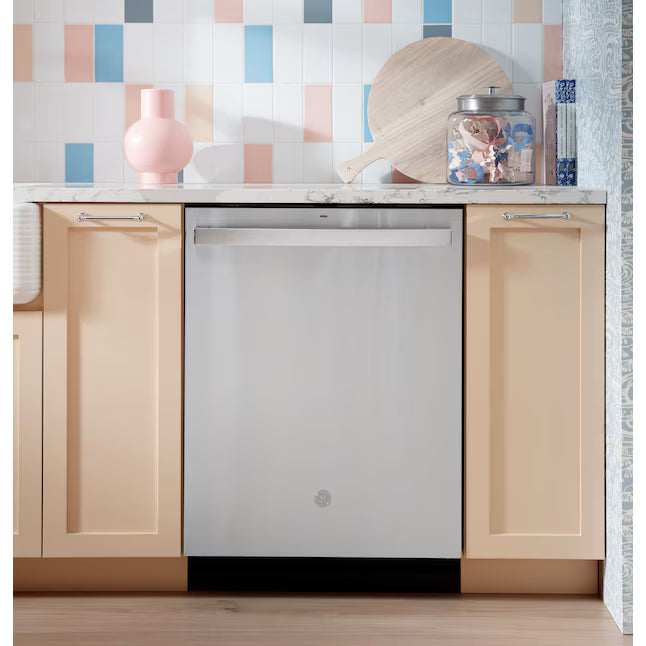 GE® ENERGY STAR® Fingerprint Resistant Top Control with Stainless Steel Interior Dishwasher with Sanitize Cycle - GDT650SYVFS