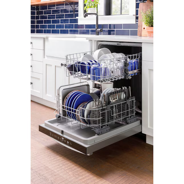 GE ENERGY STAR Top Control with Plastic Interior Dishwasher with Sanitize Cycle & Dry Boost - GDT550PYRFS