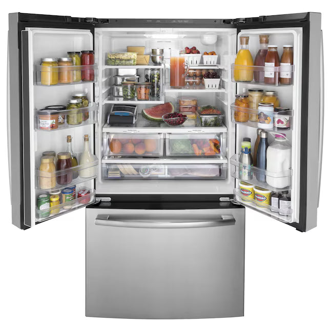 GE ENERGY STAR 27.0 Cu. Ft. Fingerprint Resistant French-Door Refrigerator - GNE27JYMFS