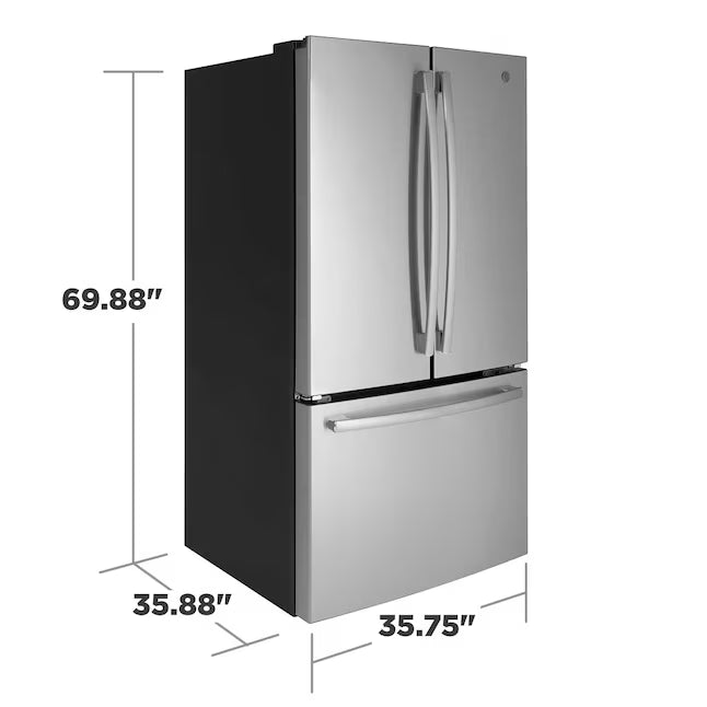 GE ENERGY STAR 27.0 Cu. Ft. Fingerprint Resistant French-Door Refrigerator - GNE27JYMFS