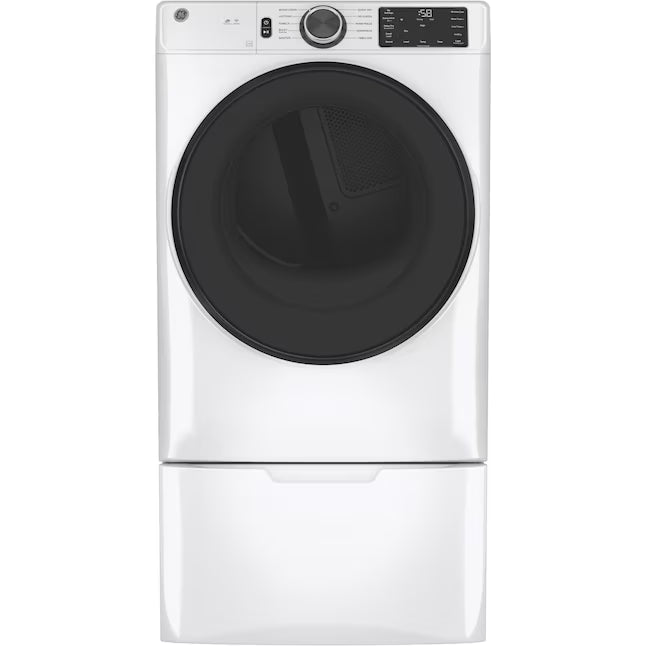 GE® ENERGY STAR® 7.8 cu. ft. Capacity Smart Front Load Electric Dryer with Sanitize Cycle - GFD55ESSNWW