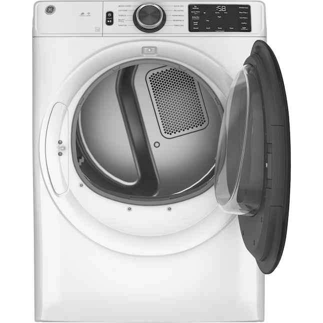 GE® ENERGY STAR® 7.8 cu. ft. Capacity Smart Front Load Electric Dryer with Sanitize Cycle - GFD55ESSNWW