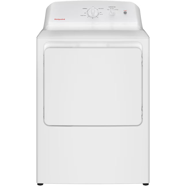 Hotpoint® 6.2 cu. ft. Capacity Electric Dryer with Up To 120 ft. Venting and Shallow Depth - HTX26EASWWW