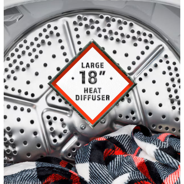 Hotpoint® 6.2 cu. ft. Capacity Electric Dryer with Up To 120 ft. Venting and Shallow Depth - HTX26EASWWW