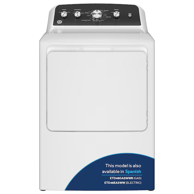 GE® 7.2 cu. ft. Capacity Electric Dryer with Up To 120 ft. Venting and Extended Tumble - GTD48EASWWB