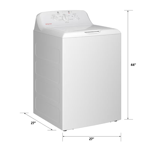 Hotpoint® 4.0 cu. ft. Capacity Washer with Stainless Steel Basket,Cold Plus and Water Level Control - HTW265ASWWW