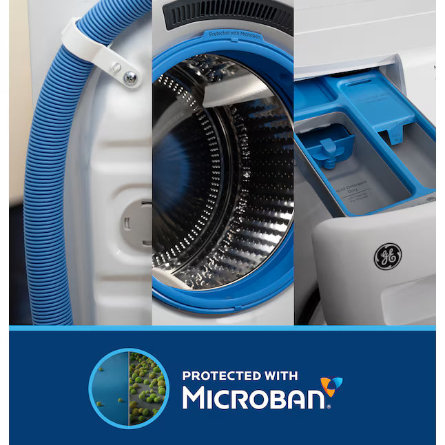 GE® ENERGY STAR 4.8 cu. ft. Capacity Smart Front Load ® Washer with UltraFresh Vent System with OdorBlock™ and Sanitize w/Oxi - GFW550SSNWW