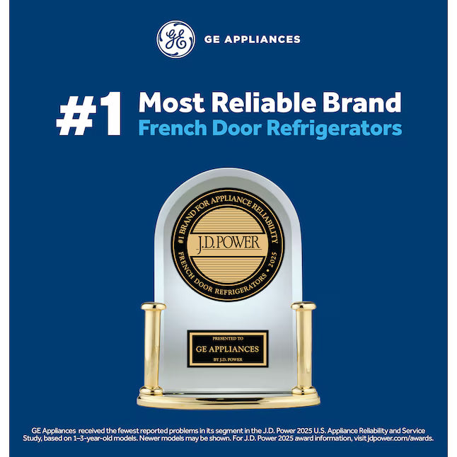GE ENERGY STAR 27.0 Cu. Ft. Fingerprint Resistant French-Door Refrigerator - GNE27JYMFS