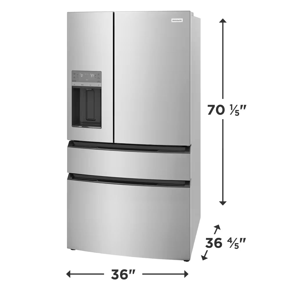 Frigidaire 26 Cu. Ft. Standard-Depth 4-Door French Door Refrigerator – FRMS2733AV