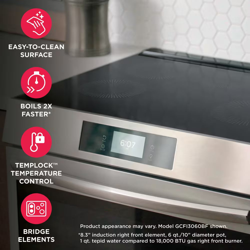 Frigidaire 30" Freestanding Induction Range with Total Convection – GCRI3060BF