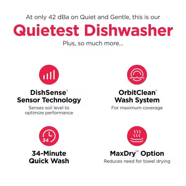 Frigidaire 24" Ultra Quiet 42 dBA Dishwasher - GDPH4525AF