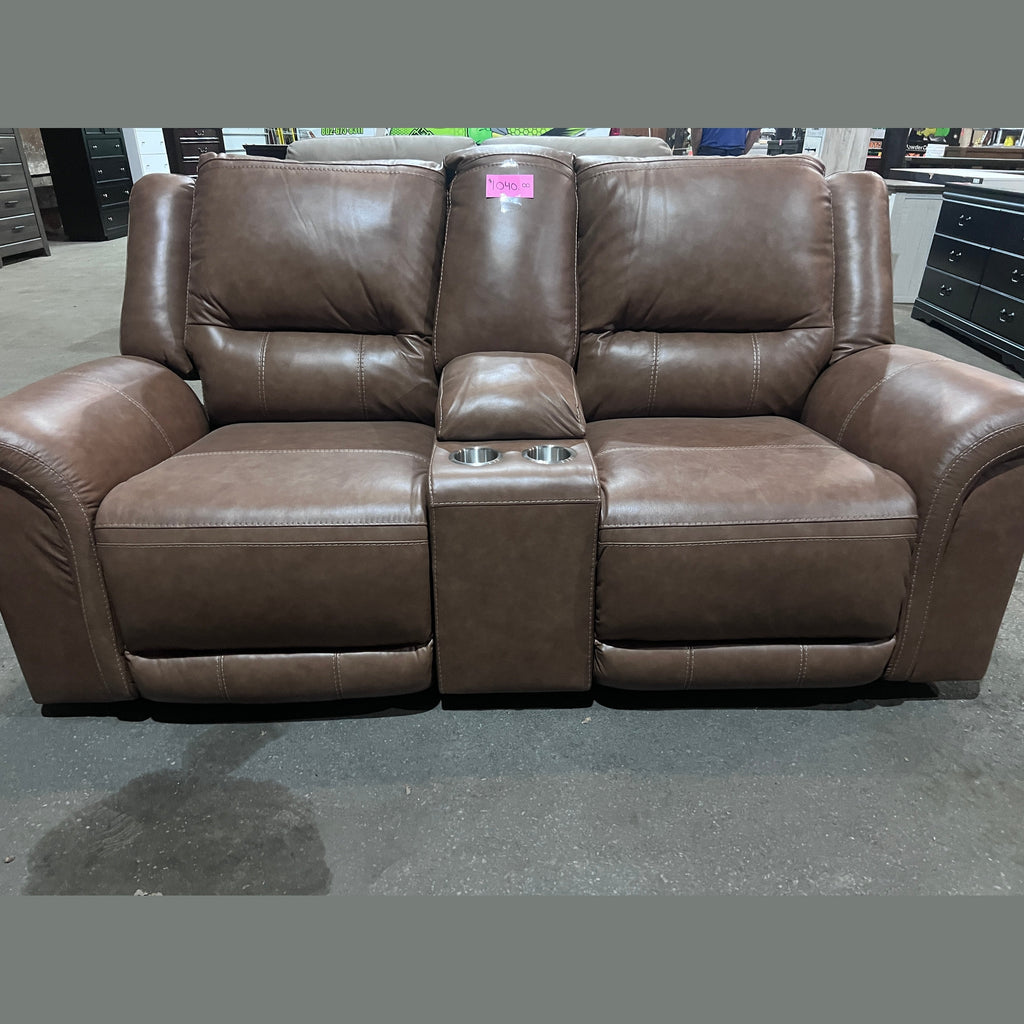 Spear Hill Power Reclining Console Loveseat w/ Adjustable Headrests