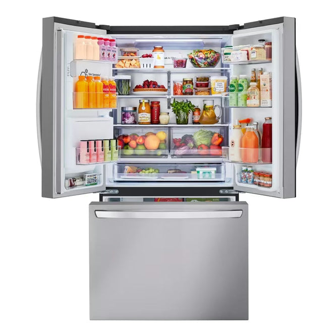 LG - 31 cu. ft. Smart Standard-Depth MAX™ French Door Refrigerator with Dual Ice - LRFXS3106S
