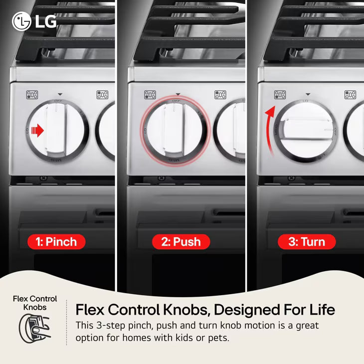 LG 6.3 cu. ft. Smart Wi-Fi Enabled Probake Convection® Gas Range with Air Fry & EasyClean® -  LRGN6325X