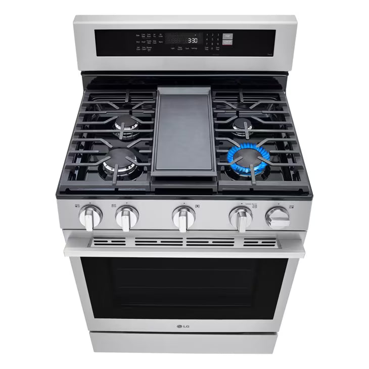 LG 6.3 cu. ft. Smart Wi-Fi Enabled Probake Convection® Gas Range with Air Fry & EasyClean® -  LRGN6325X