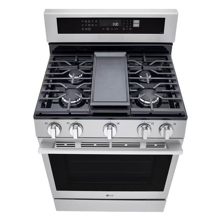 LG 6.3 cu. ft. Smart Wi-Fi Enabled Probake Convection® Gas Range with Air Fry & EasyClean® -  LRGN6325X