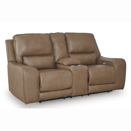 Spear Hill Power Reclining Console Loveseat w/ Adjustable Headrests