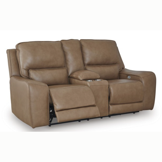 Spear Hill Power Reclining Console Loveseat w/ Adjustable Headrests