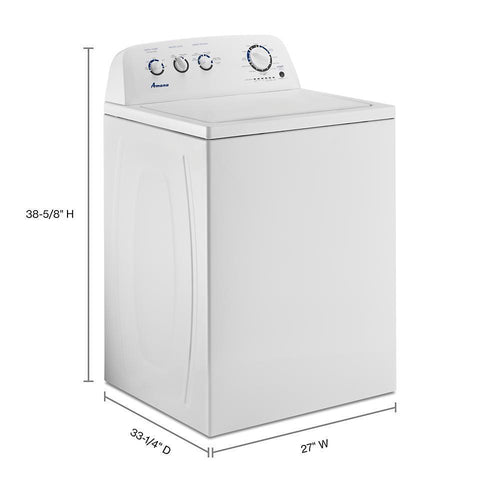Amana -3.8 cu. ft. Large Capacity Top Load Washer with High-Efficiency Agitator - NTW4519JW