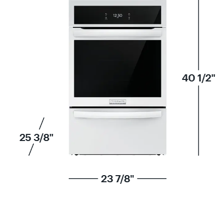 Frigidaire - 24" Single Gas Wall Oven with Air Fry - GCWG2438AW