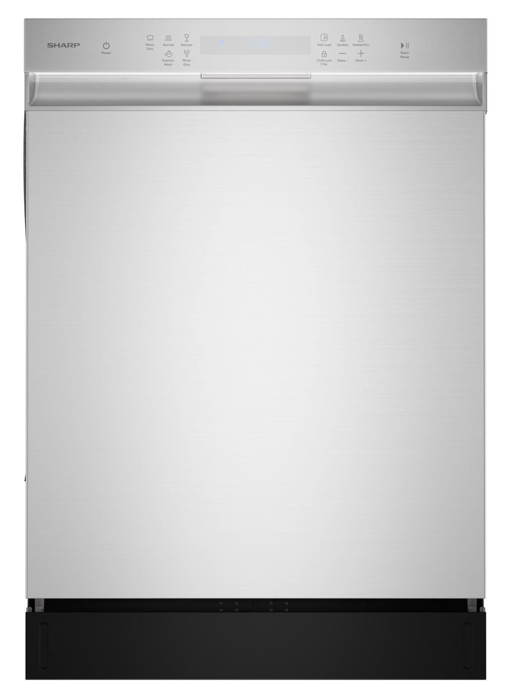 Sharp - 24 in. Slide-In Stainless Steel Hybrid 49 dB Dishwasher - SDW6506JS
