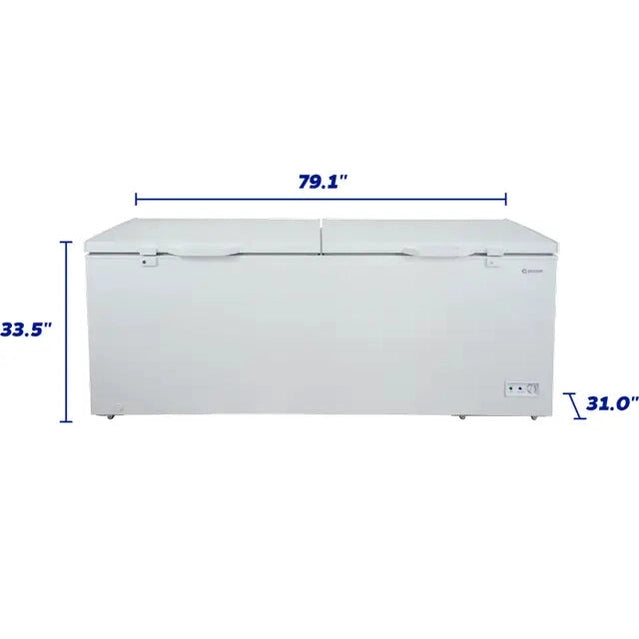Element 21.0 cu. ft. Two Door Chest Freezer (White) - ECF21MDCW