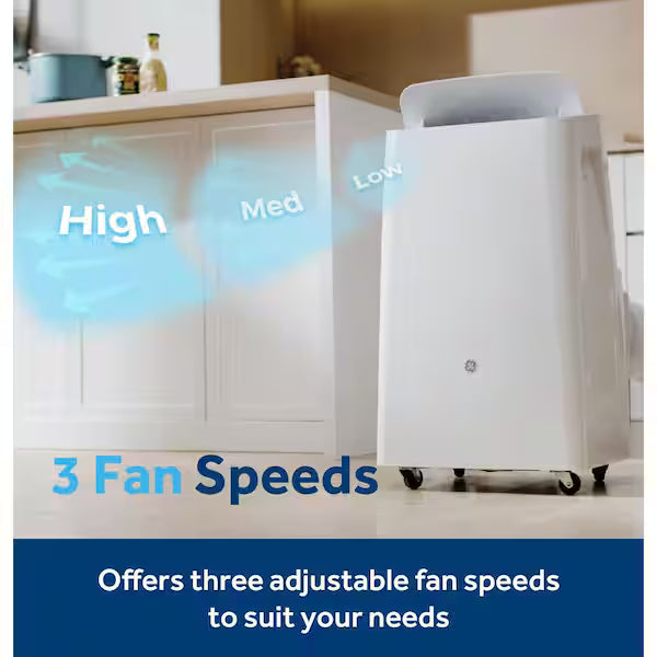 GE® 8,000 BTU DOE SACC Portable Air Conditioner for Medium Rooms up to 350 sq. ft. - APHS08WWF