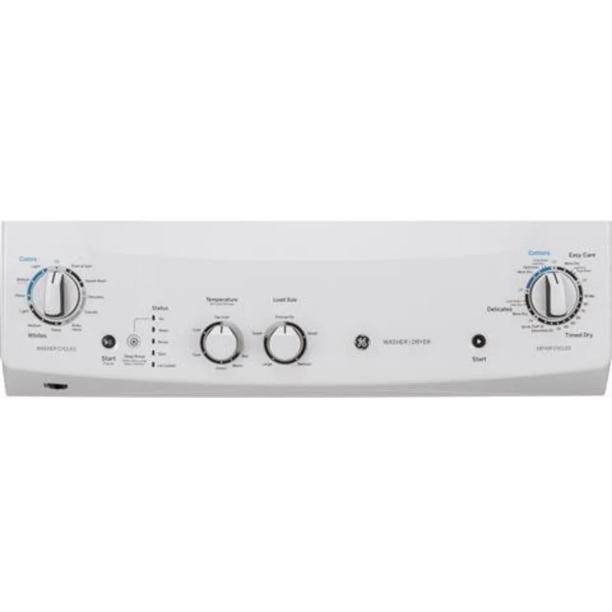 GE Unitized Spacemaker® 3.8 cu. ft. Capacity Washer with Stainless Steel Basket and 5.9 cu. ft. Capacity Gas Dryer - GUD27GSSMWW