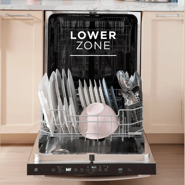GE® ENERGY STAR® Fingerprint Resistant Top Control with Stainless Steel Interior Dishwasher with Sanitize Cycle - GDP670SYVFS