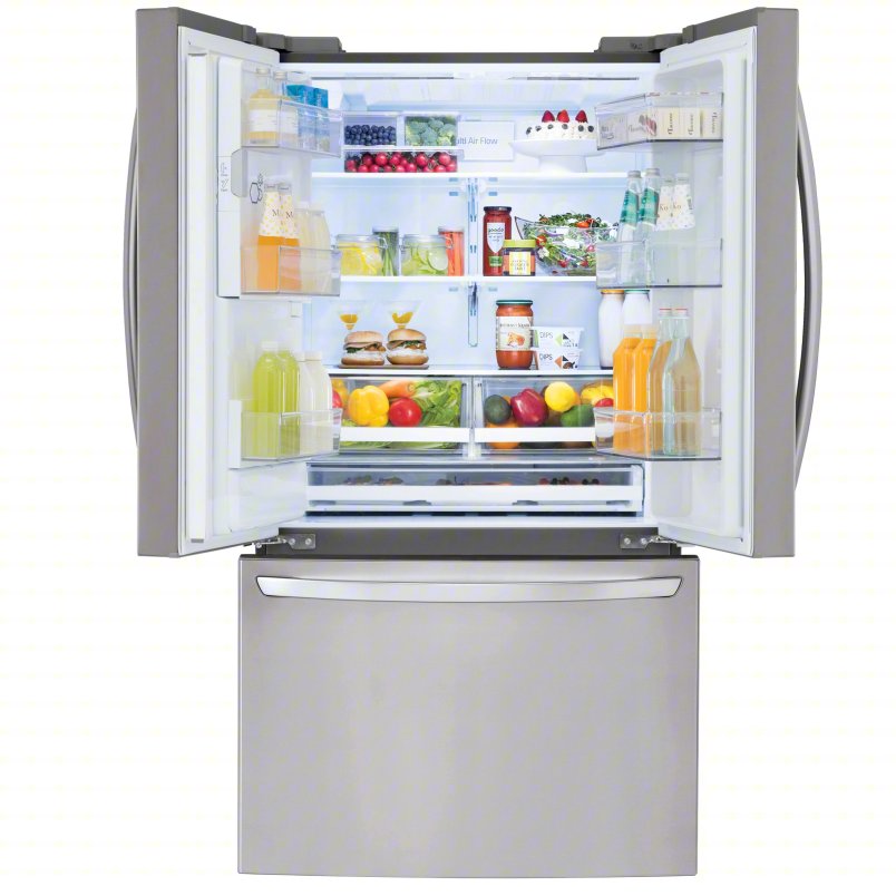 LG - 28 cu. ft. 3 Door French Door, Standard Depth, Ice and Water with Single Ice Maker - LRFS28XBS