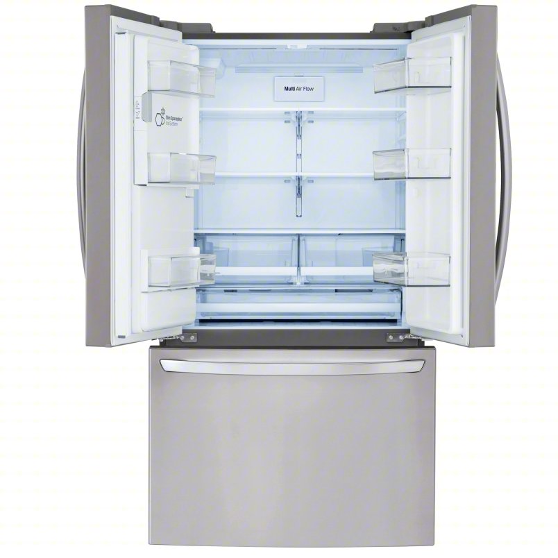 LG - 28 cu. ft. 3 Door French Door, Standard Depth, Ice and Water with Single Ice Maker - LRFS28XBS