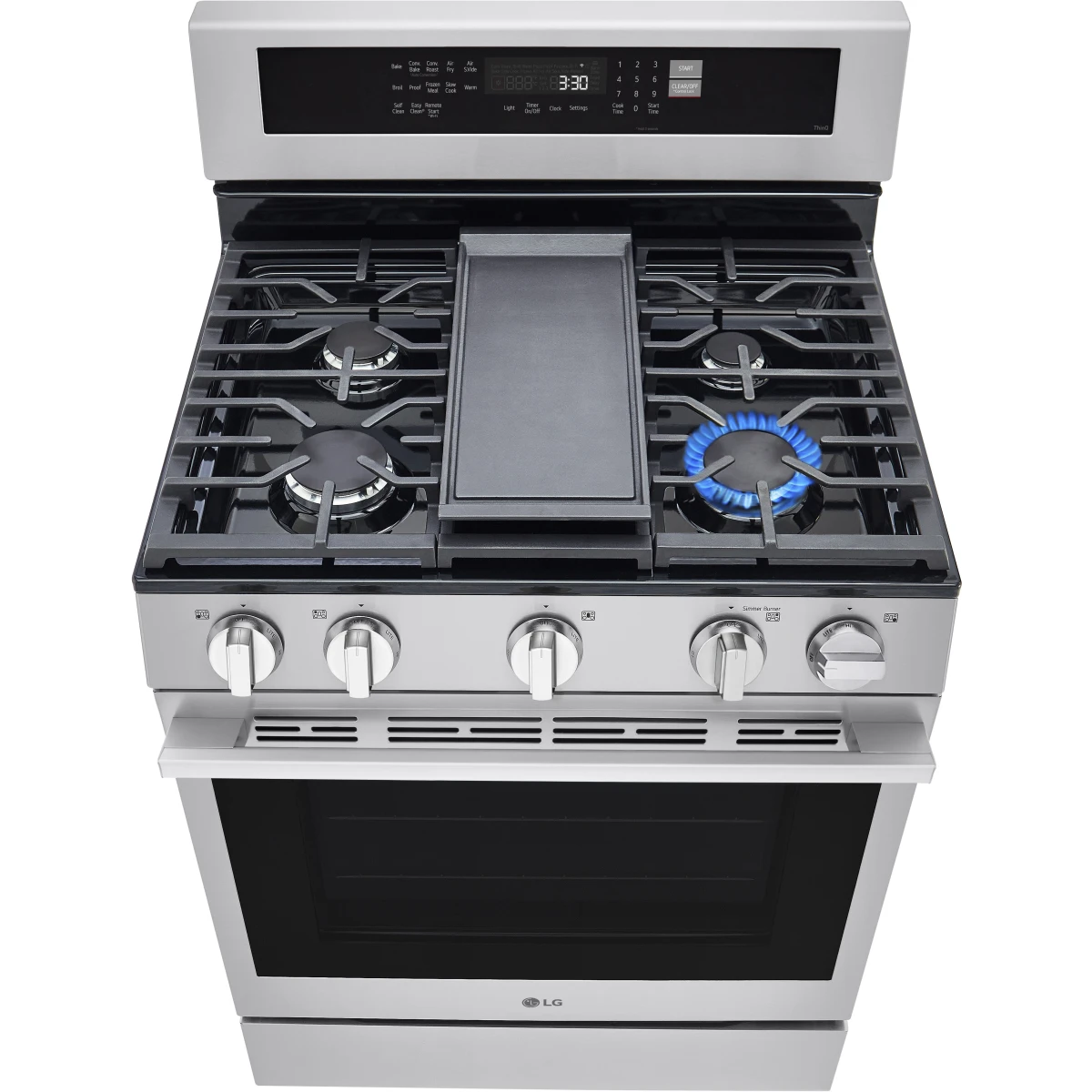 LG 6.3 cu. ft. Smart Wi-Fi Enabled Probake Convection® Gas Range with Air Fry & EasyClean® - LRGN6325X