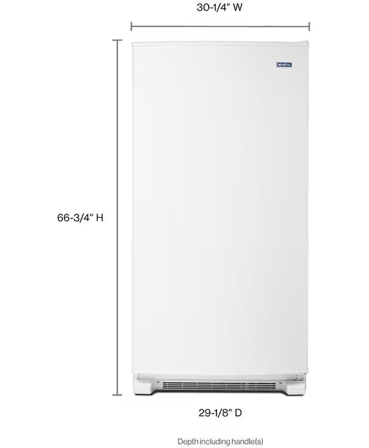 Maytag - 18 cu. ft. Frost Free Upright Freezer with LED Lighting - MZF34X18FW