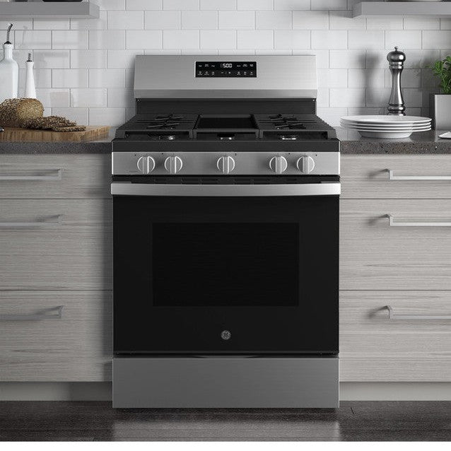 GE® 30" Free-Standing Gas Range with Crisp Mode - GGF500PVSS