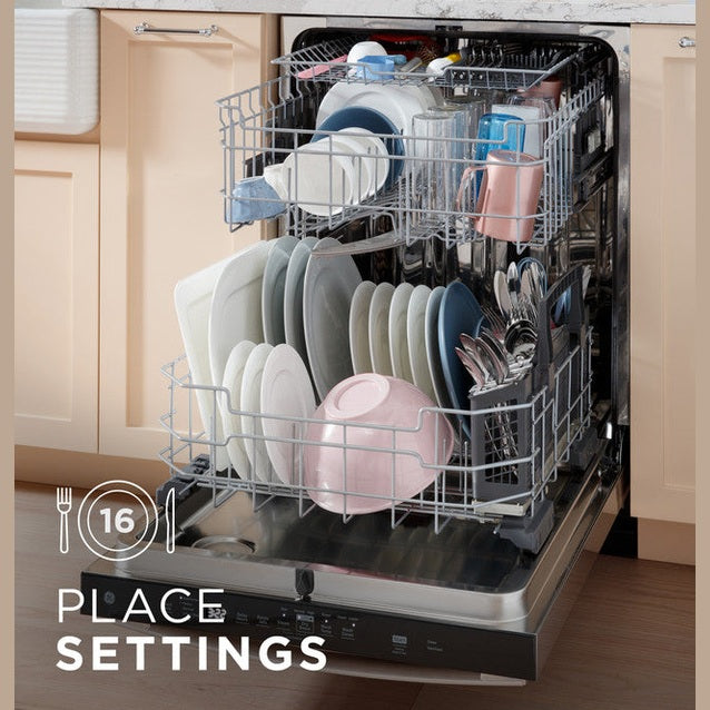 GE® ENERGY STAR® Fingerprint Resistant Top Control with Stainless Steel Interior Dishwasher with Sanitize Cycle - GDP670SYVFS