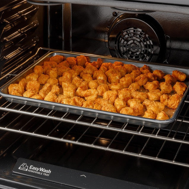 GE® ENERGY STAR® 30" Free-Standing Electric Convection Range with No Preheat Air Fry and EasyWash™ Oven Tray - GRF600AVSS