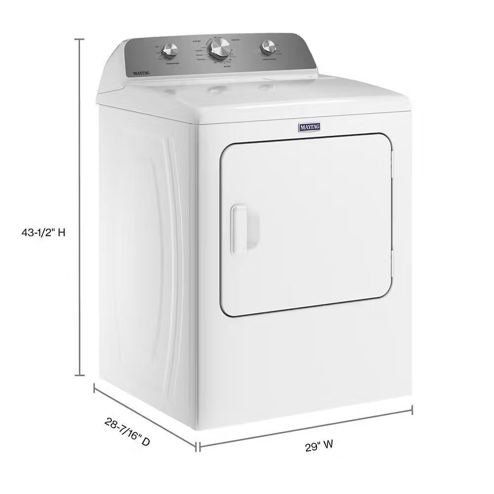 Maytag - Top Load Electric Wrinkle Prevent Dryer - 7.0 cu. ft. - MED4500MW