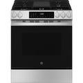 GE® 30" Slide-In Front-Control Convection Gas Range with No Preheat Air Fry and EasyWash™ Oven Tray - GGS600AVFS