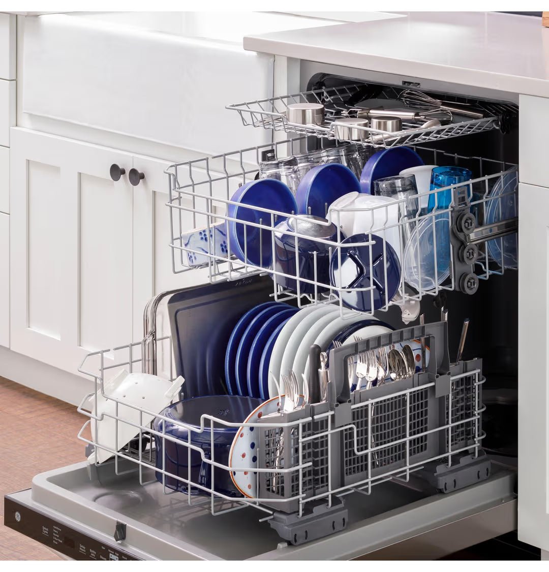 GE® ENERGY STAR® Top Control with Plastic Interior Dishwasher with Sanitize Cycle & Dry Boost - GDP630PYRFS