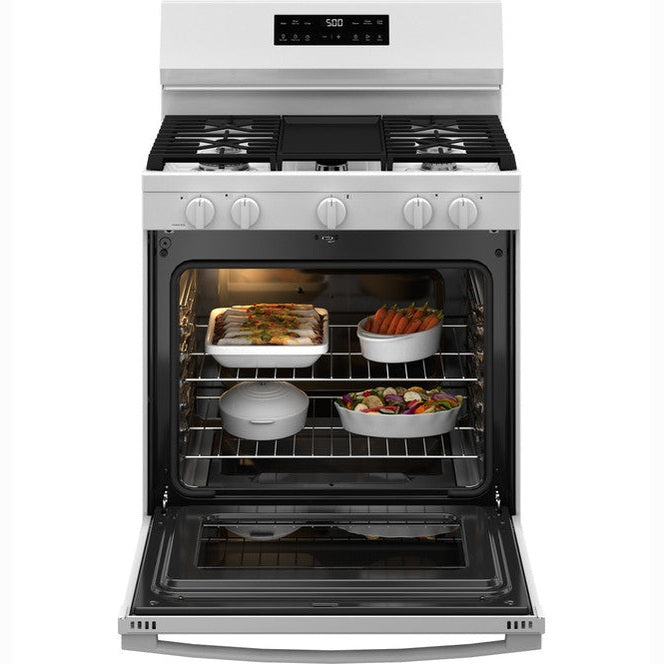 GE® 30" Free-Standing Gas Range with Crisp Mode - GGF500PVWW